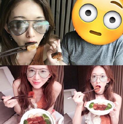 明星代言公司曝林志玲大口吃肉超接地氣